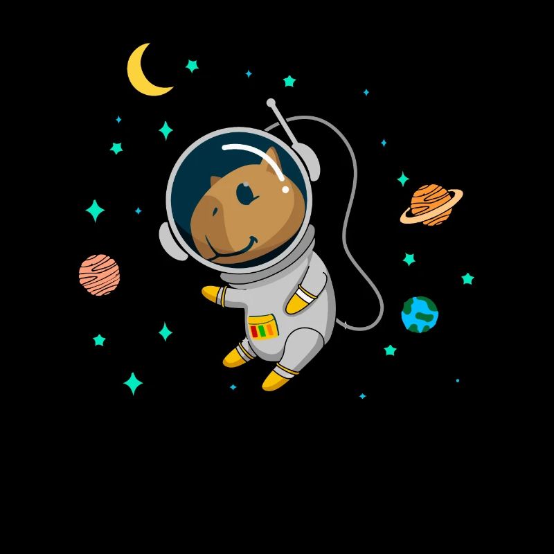 Capybara Whisperer Astronaute