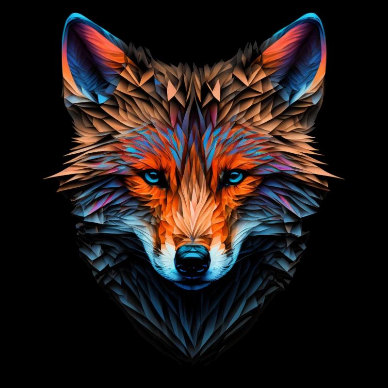 Fuchs Polygon Rotfuchs Füchse Geschenk Kunst Tier