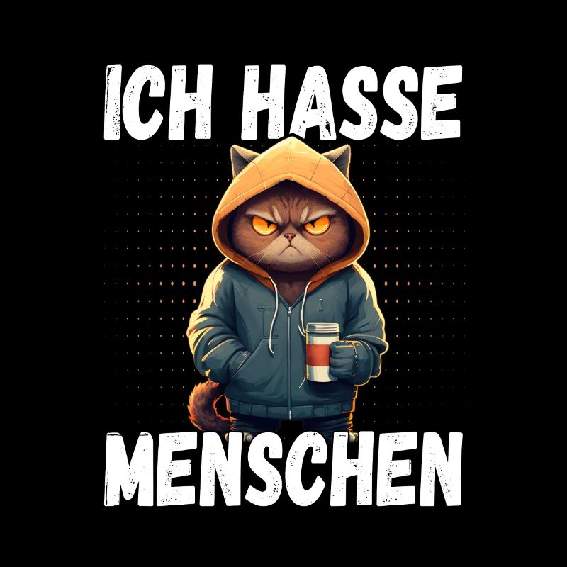 Ich Hasse Menschen Katze - Lustiges Katzen Kaffee