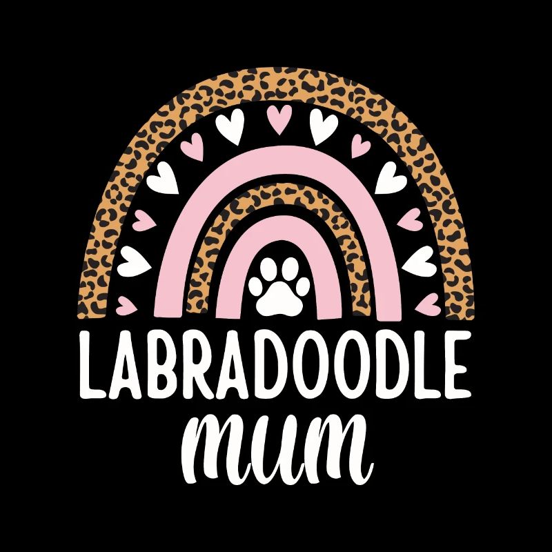 Labradoodle Mama Mama Regenbogen Leopard Muttertag
