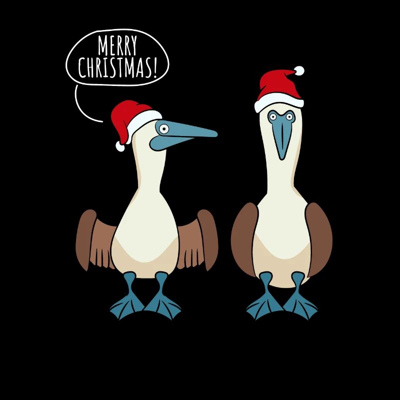 Joyeux Noël à pieds bleus