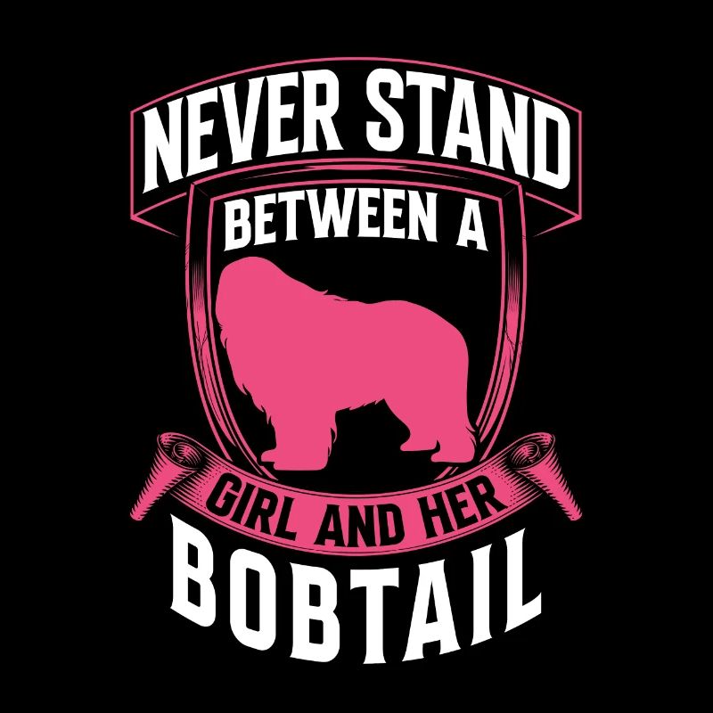 Mädchen mit Bobtail Altenglischer Schäferhund