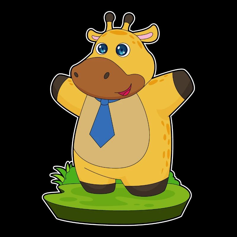 Cravate de gentleman girafe
