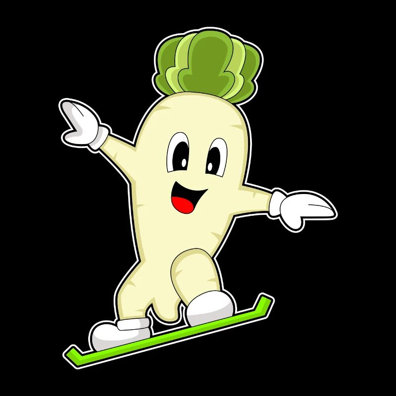 Radieschen Snowboard Wintersport