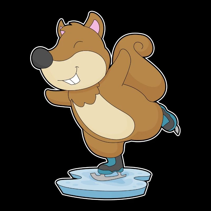 Eichhörnchen Eislaufen Schlittschuhe