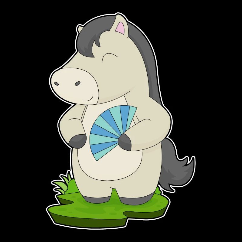 Éventail de main de cheval