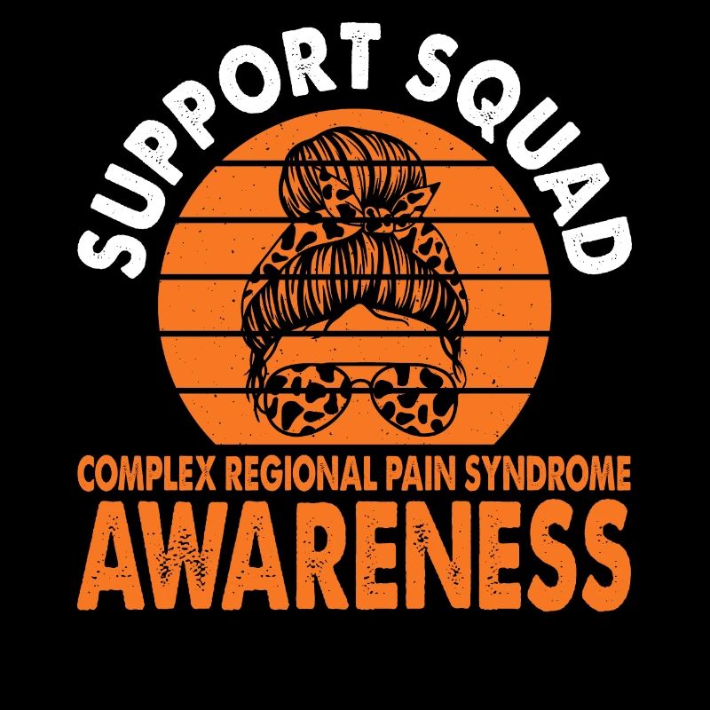 Support Squad Crps Awareness Month Orange Ribbon