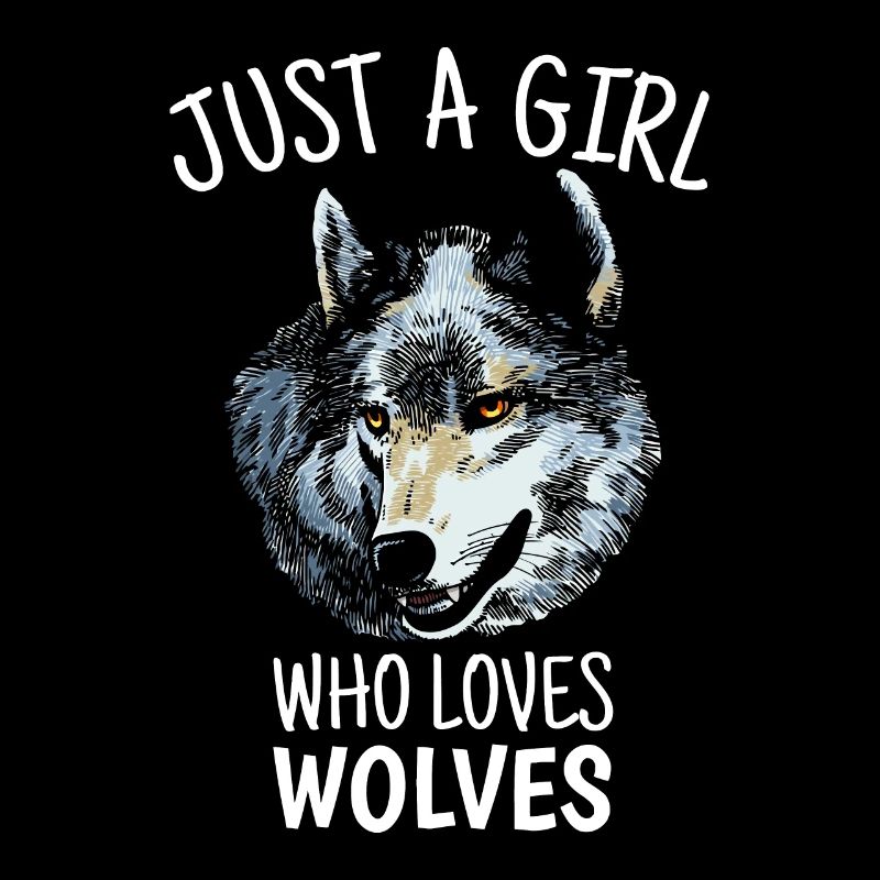 Mädchen Wolf Geschenk Nur ein Mädchen, das Wölfe liebt