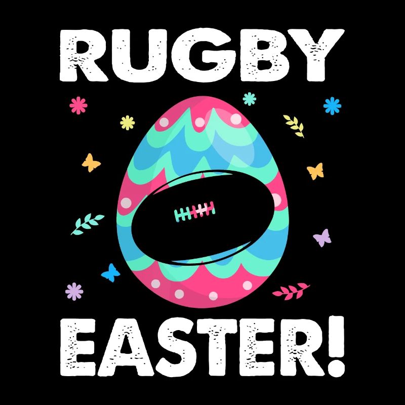 Fun Colors Egg Rugby Player Rugby Lover Easter Day