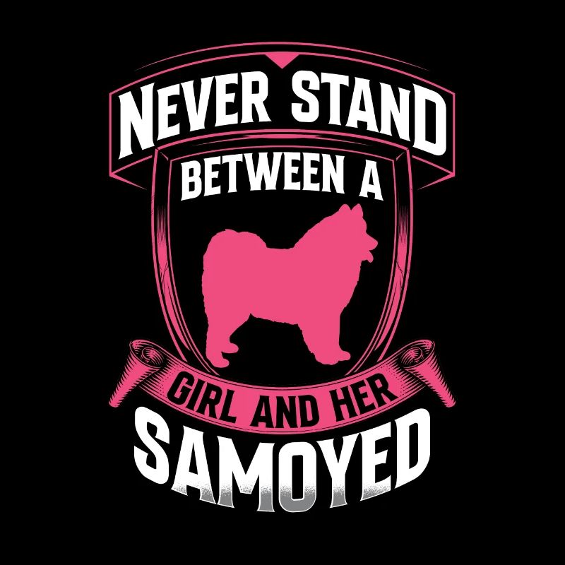 Mädchen und ihr Samojede Samojedenspitz