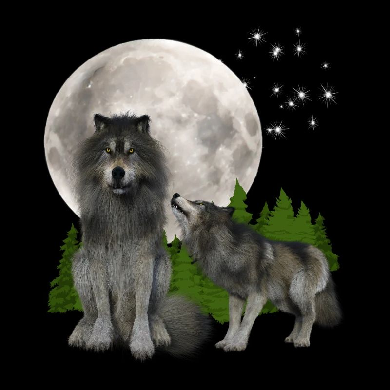 Wolf Geschenke- Wolf Tshirt