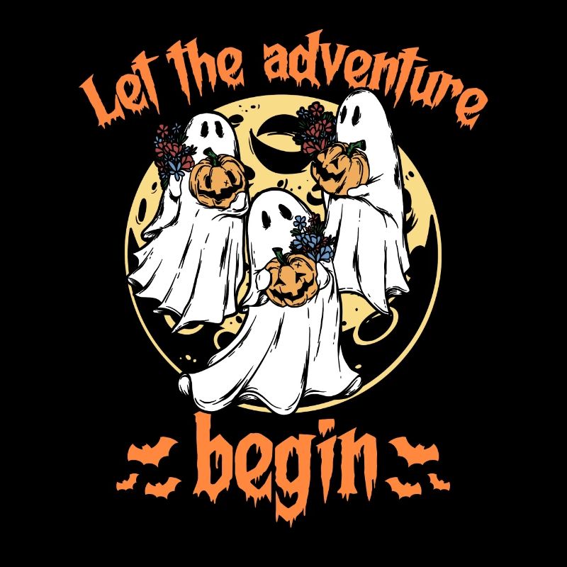 Let The Adventure Begin - Ghost Pumpkin Halloween