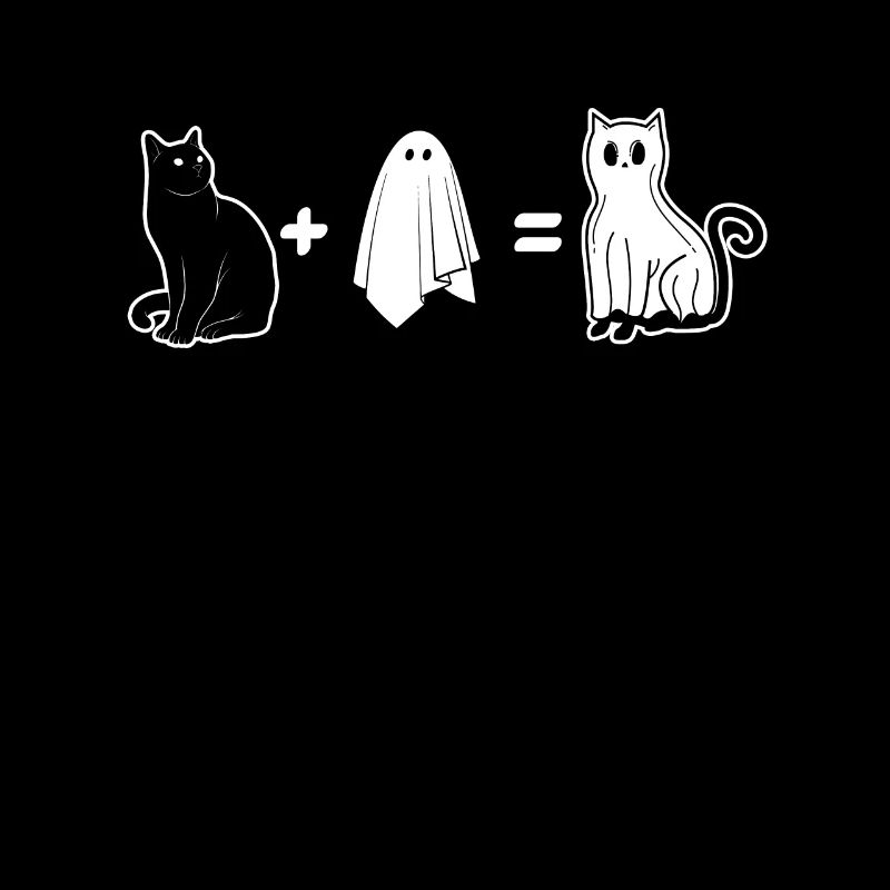 Funny Halloween Ghost Cat
