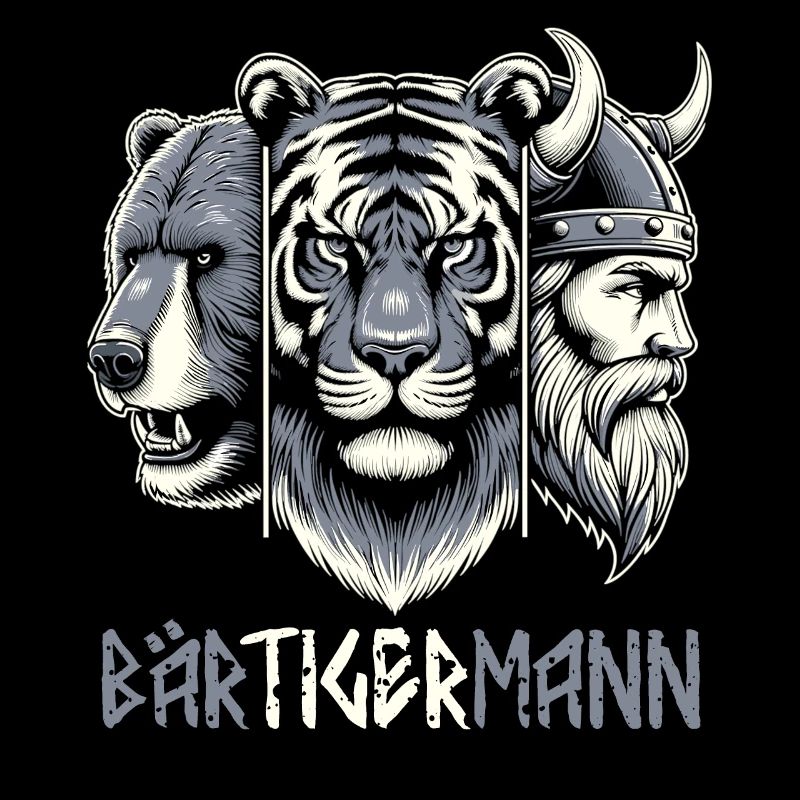 Bärtigermann Bär Tiger Mann Geschenk Bart