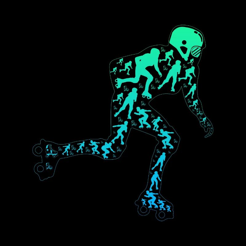 Roller Skating Silhouette Roller Skater
