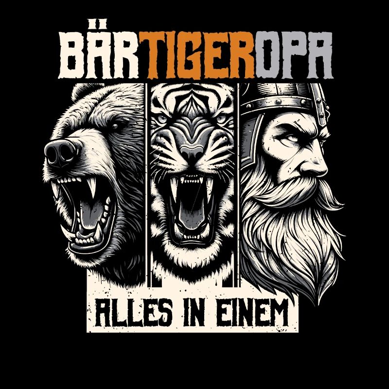 BärtigerOpa Bär Tiger Opa Geschenk Bart Bartträger