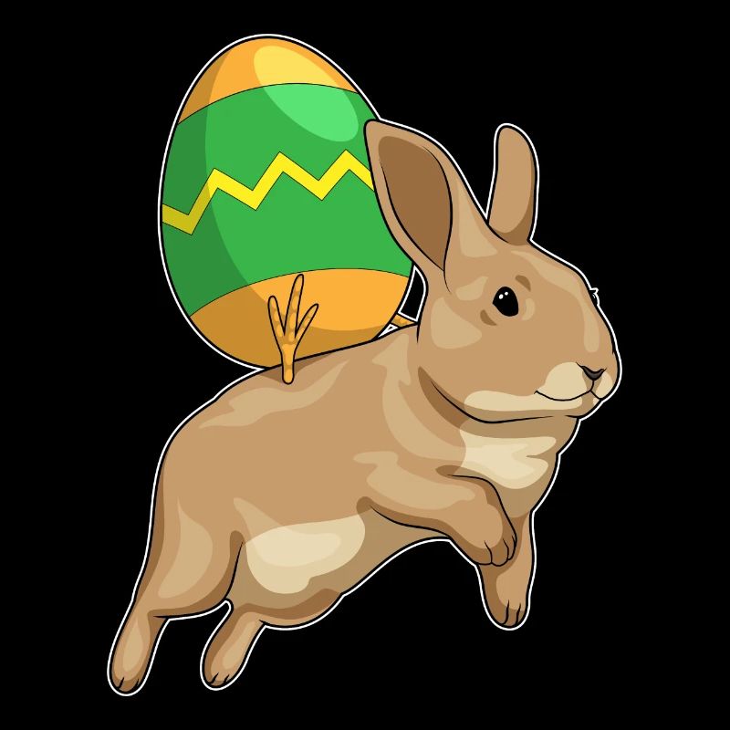 Bunny Easter Riding Easter Egg