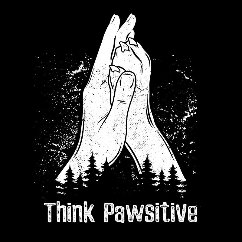 Think Pawsitive - Hand + Hundepfote - High Five