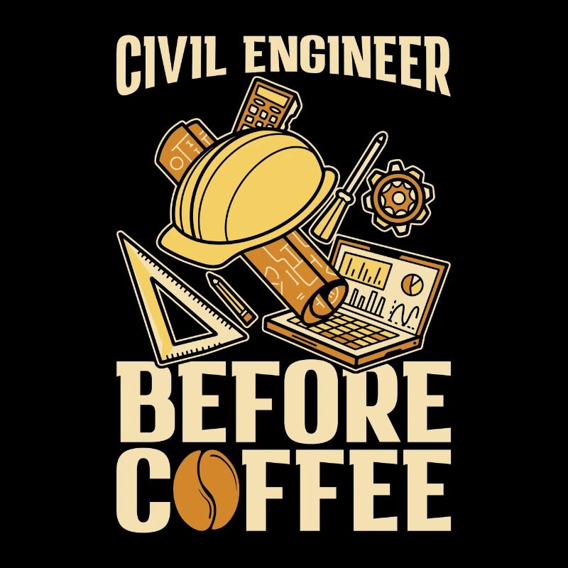 Civil Engineer Before Engineering Coffee Lover