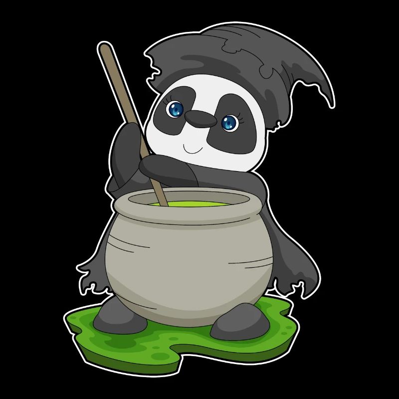 Panda Halloween Witch Potion