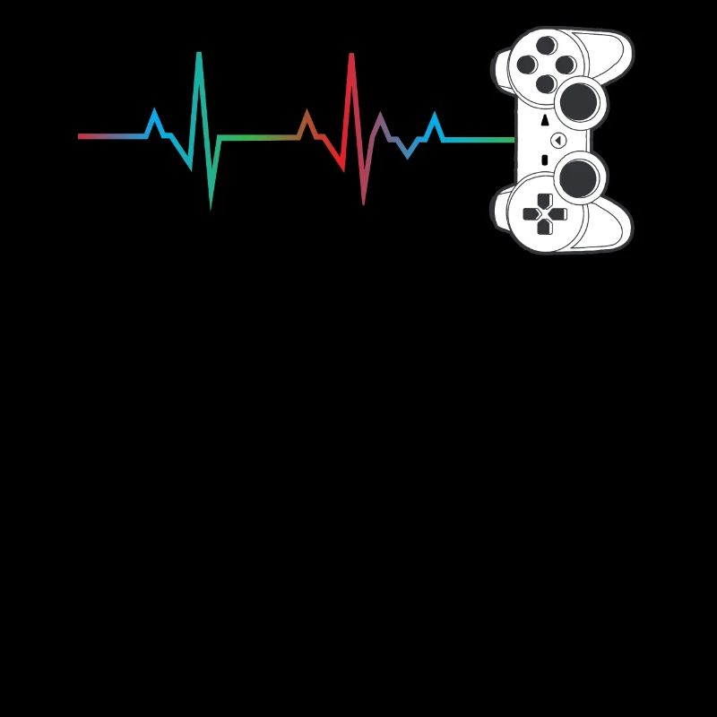 Gamer Heartbeat Controller Retro Video Game Lover
