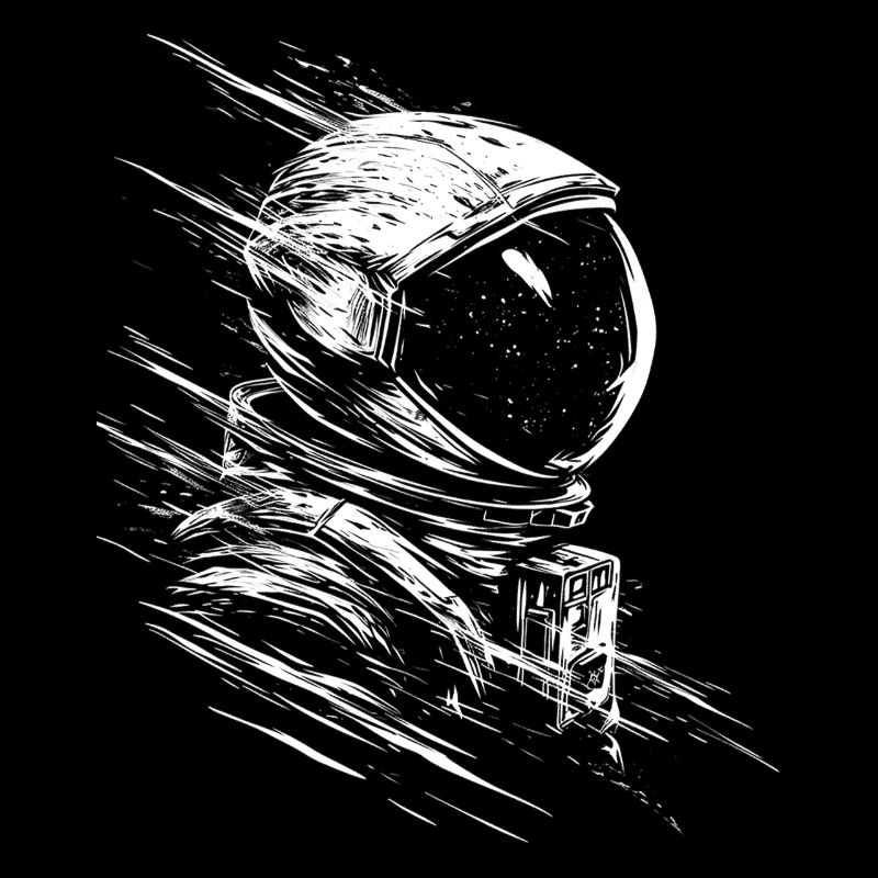 Astronaut Drawing Art Graphic Motif Astronaut