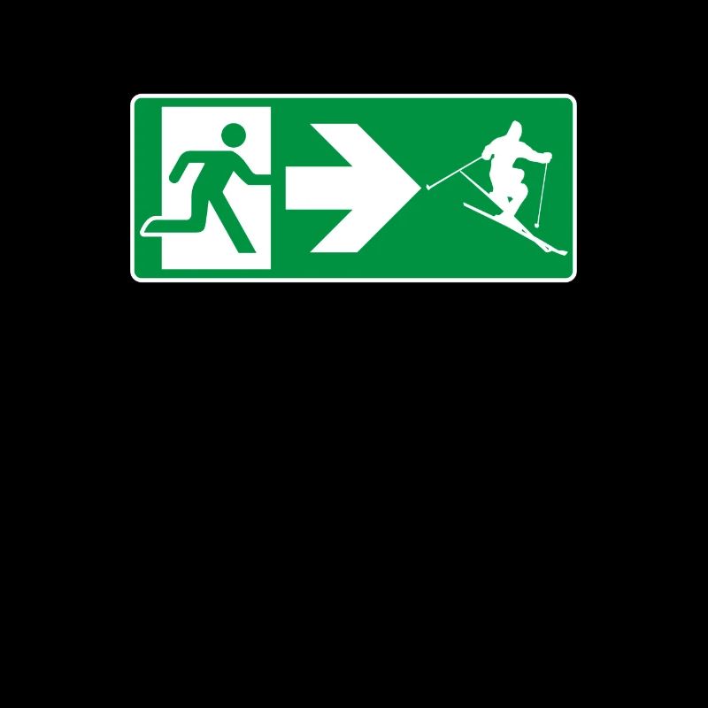 Emergency exit ski skier