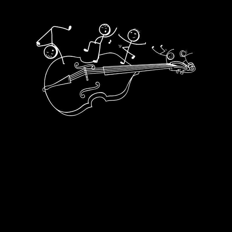 Double Basse Danse Bâton Figure Double Basse Musique