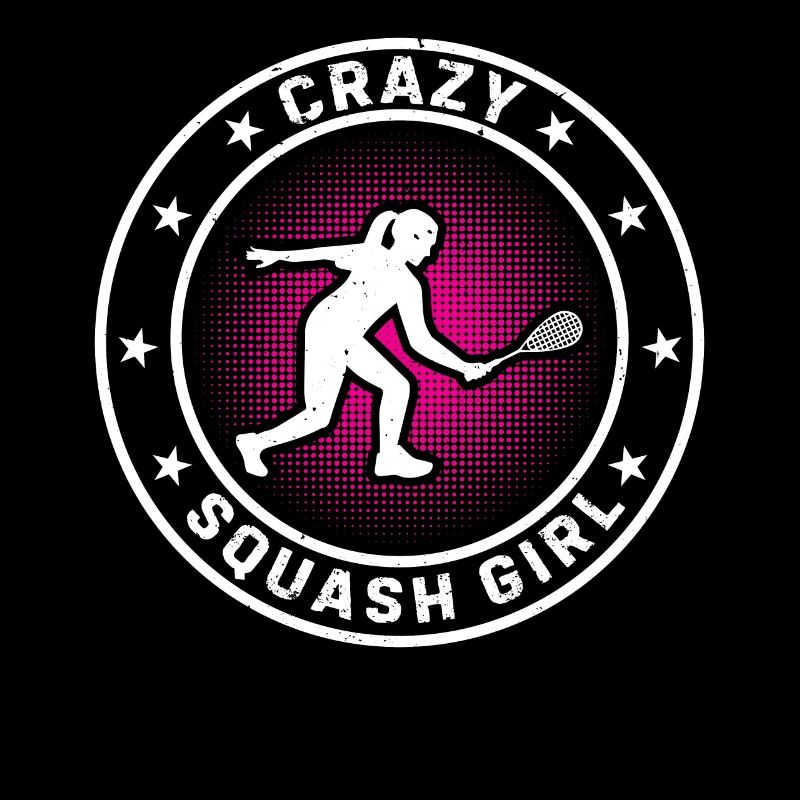 Joueuse de squash Fille Fille de squash - Crazy Squash Gir