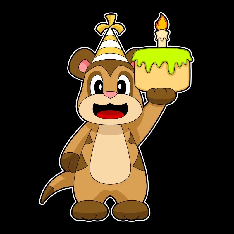 Erdmännchen Geburtstag Kerze Kuchen