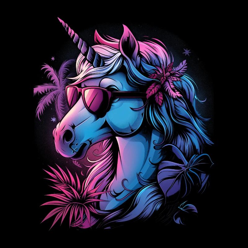 Licorne rétro Vaporwave