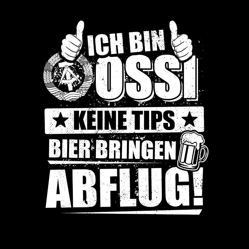 Ich bin Ossi, keine Tips Bier bringen, Abflug