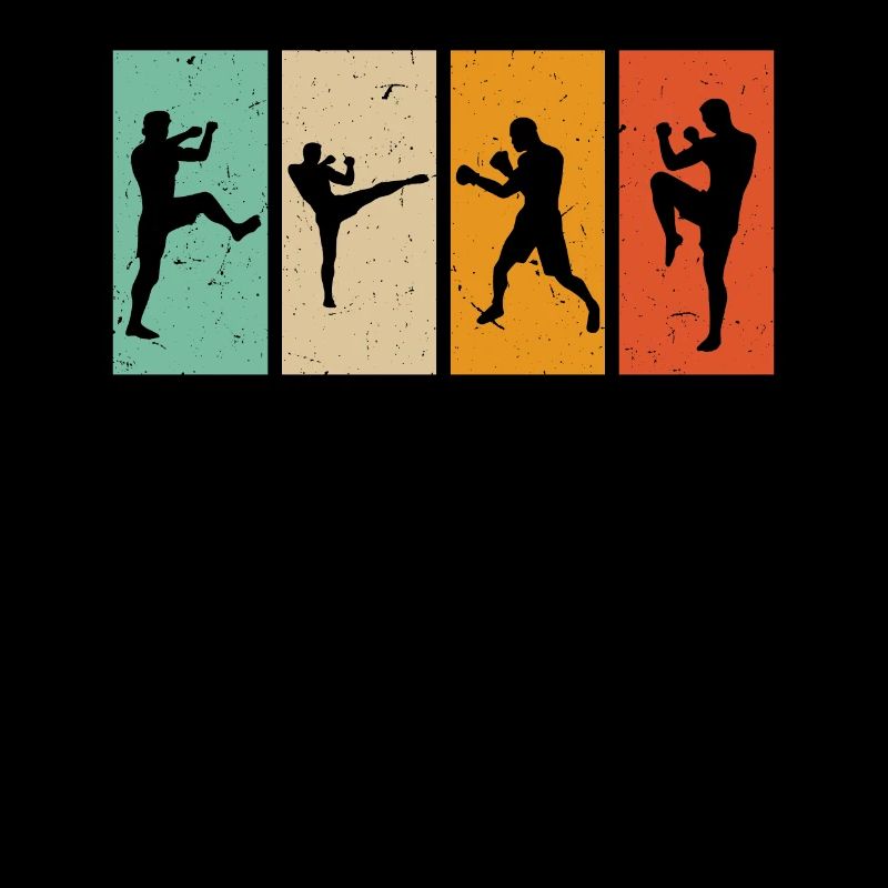 Silhouettes de combattants de Muay Thai Silhouette de Muay Thai