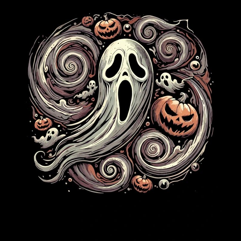 Fantômes expressionnistes effrayants Halloween