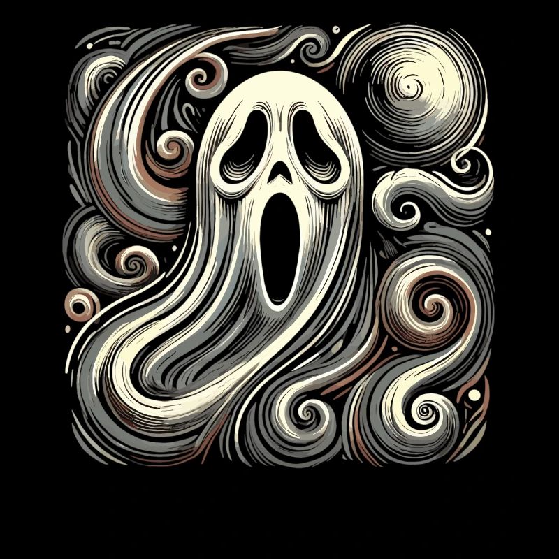 Fantômes expressionnistes effrayants Halloween