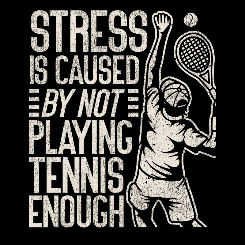 Funny Tennis Player Racket Stress