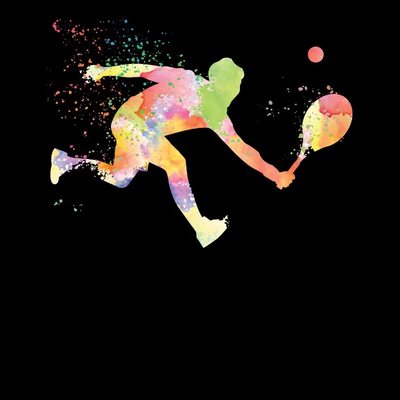 Funny Tennis Player Racket