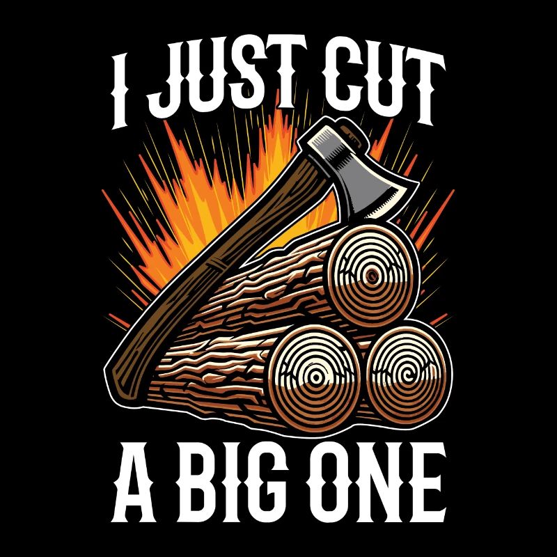 Logging I Just Cut A Big One Lumber Worker Logger