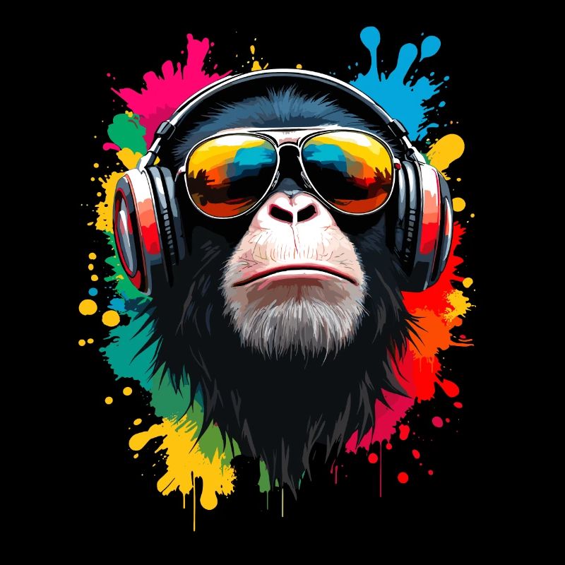 Singe, Lunettes de soleil, DJ, Disco, Disc-jockey, EDM, Soirée