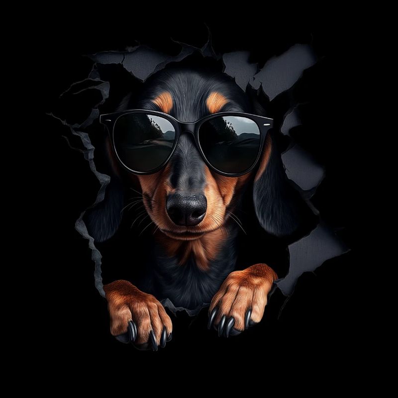Drôle de chien Propriétaire de chien Chien mignon Teckel
