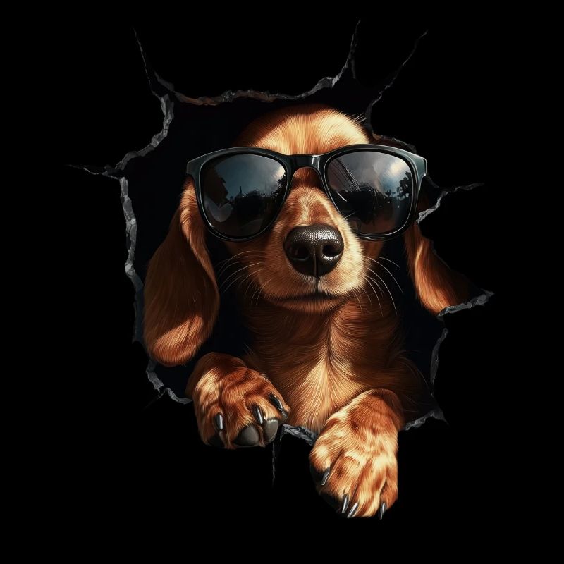 Drôle de chien Propriétaire de chien Chien mignon Teckel