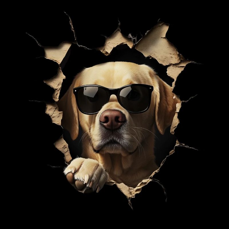 Drôle de chien propriétaire Chien mignon Labrador