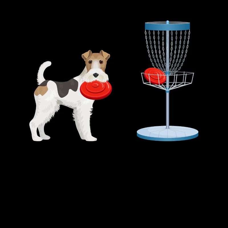 Chien qui joue au disc golf - Chien de disc golf