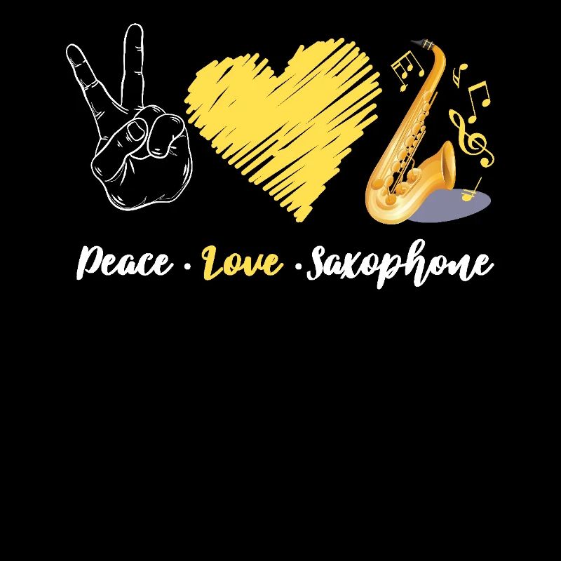 Saxophone Peace Love Saxophone