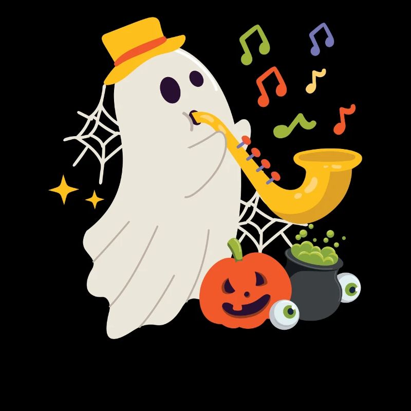 Saxophone Halloween Ghost