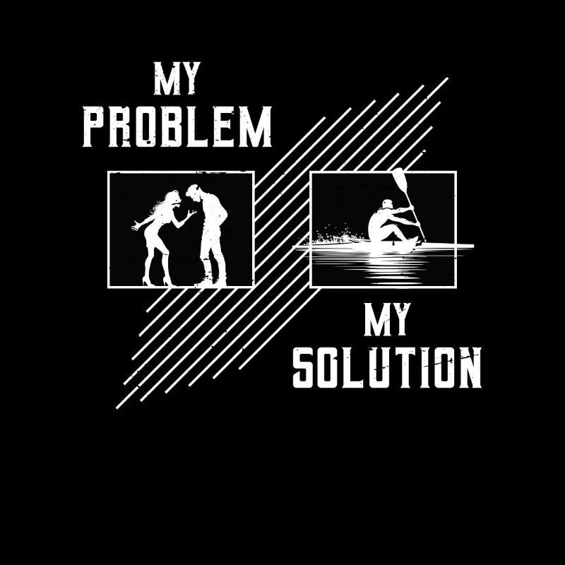 Water Rowing My Problem My Solution Pictogram Dad