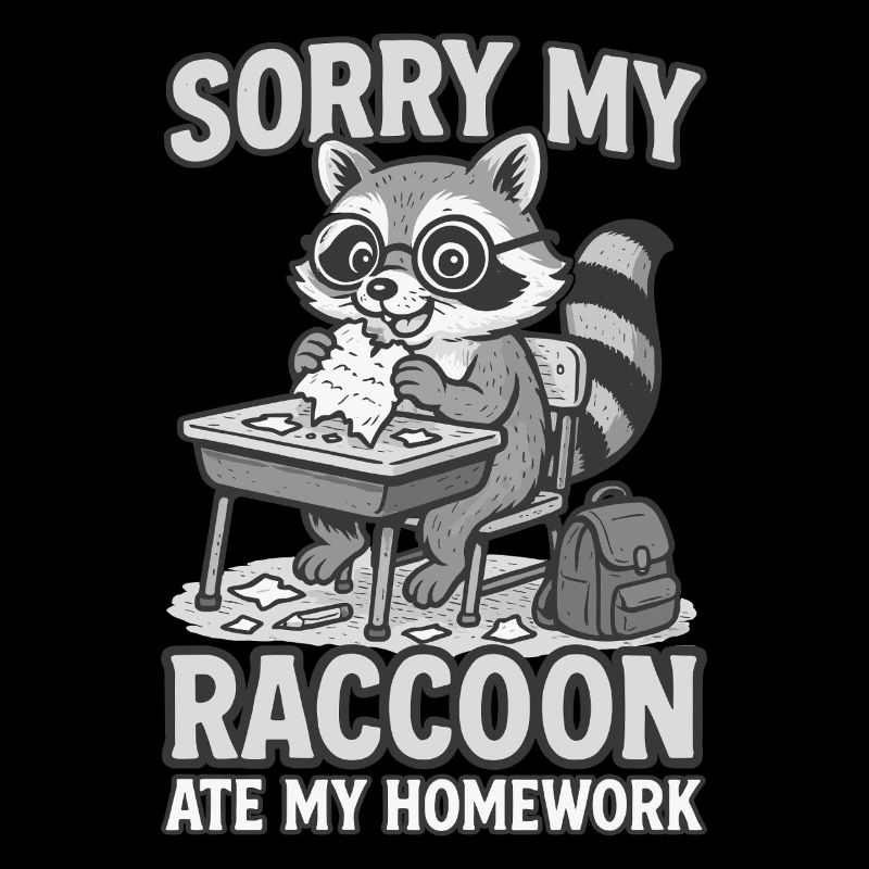 Raton laveur Devoirs drôle