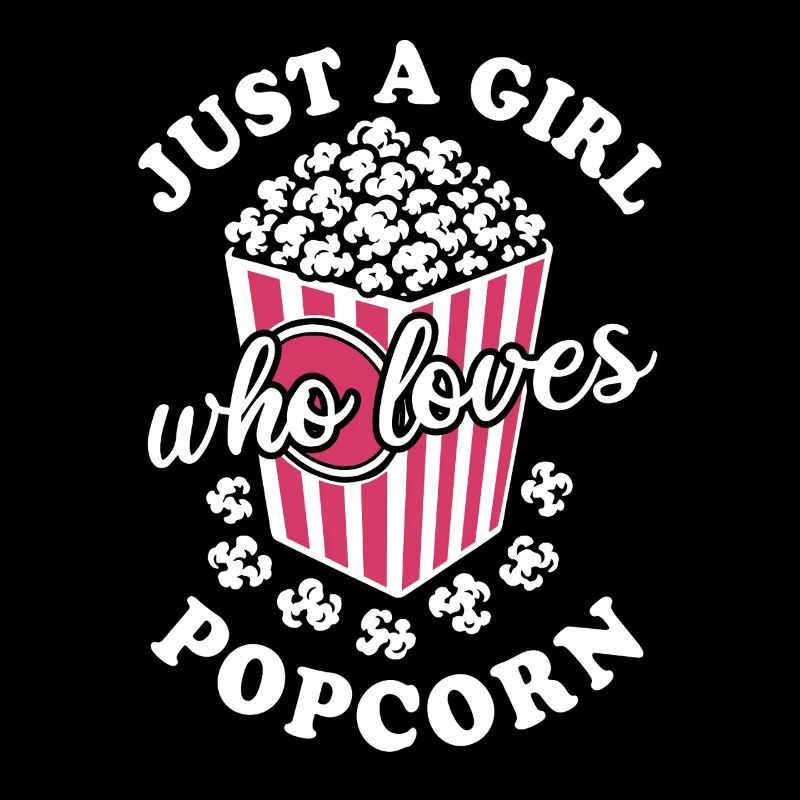 Juste une fille qui aime le pop-corn - croustillant et délicieux