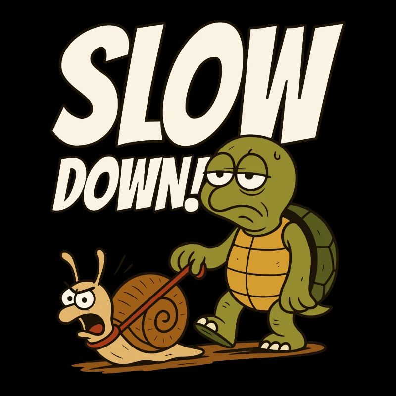 Schildkröte Spruch, Slow Down, Schnecke Wandern