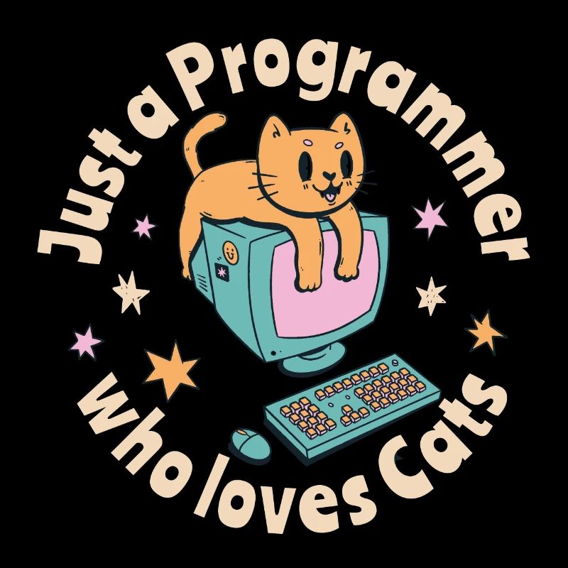 Nur ein Programmierer, der Katzen liebt